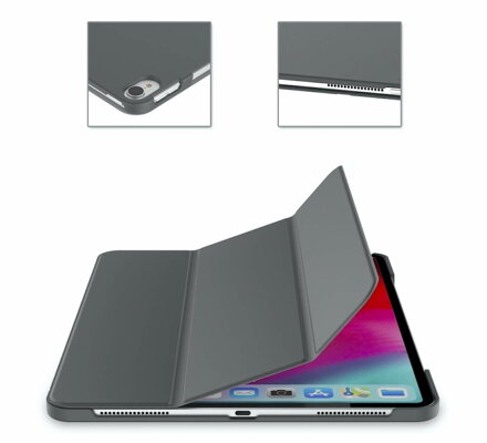 JETech Case for iPad Pro 12.9-Inch (3rd Generation 2018 Model), Support Apple Pencil Charging, Cover with Auto Wake/Sleep (Black)