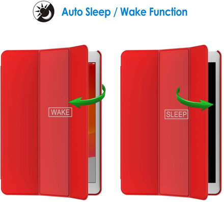 JETech Case for Apple iPad 7 (10.2-Inch, 2019 Model, 7th Generation), Auto Wake/Sleep (Red)