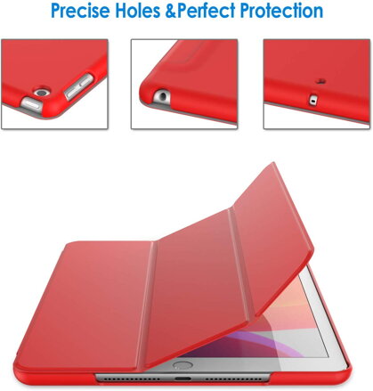 JETech Case for Apple iPad 7 (10.2-Inch, 2019 Model, 7th Generation), Auto Wake/Sleep (Red)