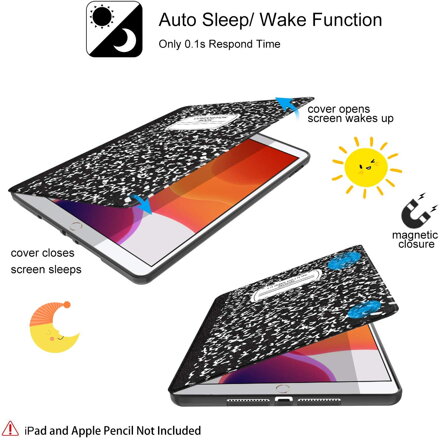 Supveco Case for Apple iPad 7 (10.2-inch, 2019 model, 7th Generation) - Premium Shockproof Case with Auto Sleep/Wake Feature (Book)