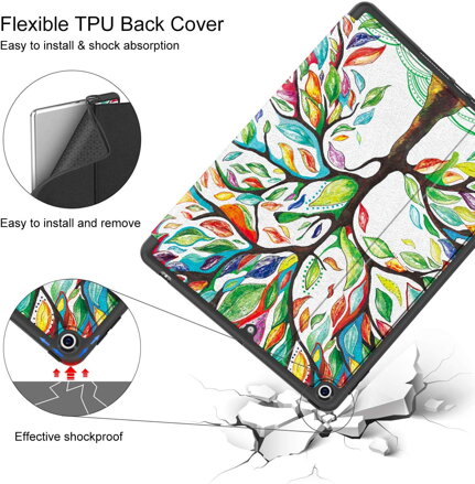Supveco Case for Apple iPad 7 (10.2-inch, 2019 model, 7th Generation) - Premium Shockproof Case with Auto Sleep/Wake Feature (Lucky Tree)