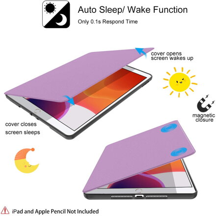 Supveco Case for Apple iPad 7 (10.2-inch, 2019 model, 7th Generation) - Premium Shockproof Case with Auto Sleep/Wake Feature (Purple)