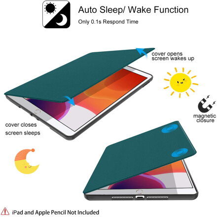 Supveco Case for Apple iPad 7 (10.2-inch, 2019 model, 7th Generation) - Premium Shockproof Case with Auto Sleep/Wake Feature (Teal)