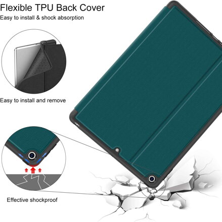 Supveco Case for Apple iPad 7 (10.2-inch, 2019 model, 7th Generation) - Premium Shockproof Case with Auto Sleep/Wake Feature (Teal)