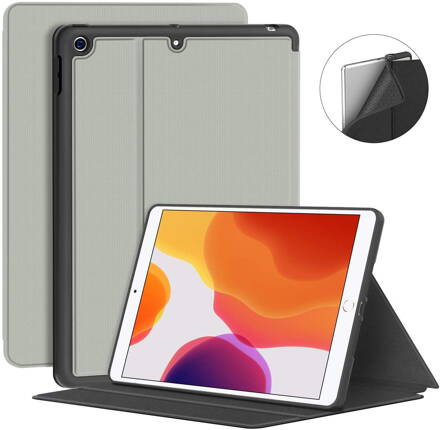 Supveco Case for Apple iPad 7 (10.2-inch, 2019 model, 7th Generation) - Premium Shockproof Case with Auto Sleep/Wake Feature (Gray)