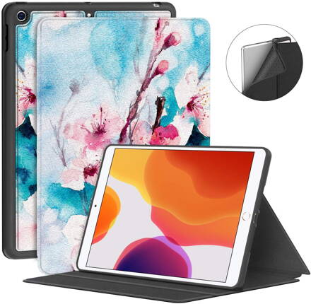 Supveco Case for Apple iPad 7 (10.2-inch, 2019 model, 7th Generation) - Premium Shockproof Case with Auto Sleep/Wake Feature (Peach Blossom)